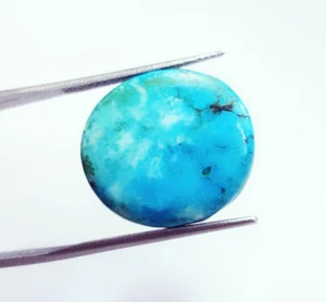 Gema ovalada de piedras preciosas sueltas certificadas sin tratar turquesa natural de 21,57 quilates - Imagen 1 de 8