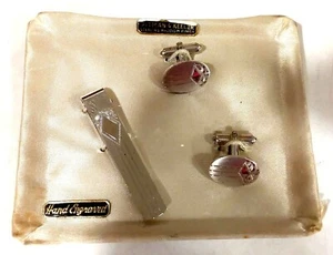 Antiguo Pitman Keeler Plata Esterlina PUÑO ESLABÓN Puño Eslabones y Barra de Corbata Set #DP205 - Imagen 1 de 6