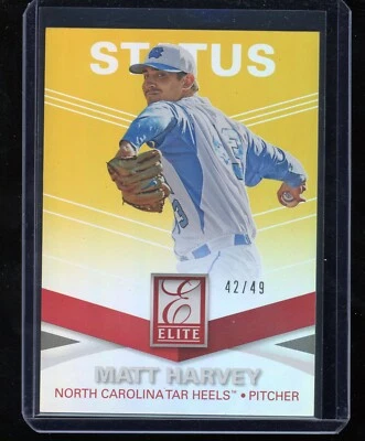 2015 Panini Elite Status Gold 42/49 Matt Harvey #136 - Image 1 of 2