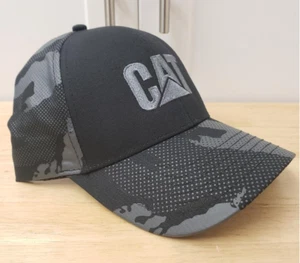 CAT Hat Baseball Cap Black Adjustable Strapback Cotton Work Caterpillar - Picture 1 of 6