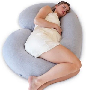 Pregnancy Pillow C Shape Maternity Pillow Machine Washable Jersey Cover - Picture 1 of 3