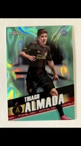2022 Topps Chrome MLS Thiago Almada Aqua Lava Refractor RC /299 Argentina SP - Picture 1 of 2
