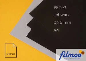 PET-G | A4 | 0,25 mm | schwarz | Thermoform - Bild 1 von 8