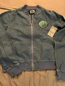 Disney Princess Ariel Chambray Bomber Jacket "Believe in your Inner Mermaid" M - Picture 1 of 8