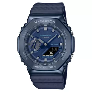 Casio G-Shock GM-2100 Metal Clad Watch Blue Navy CasiOak GShock GM-2100N-2A - Picture 1 of 8