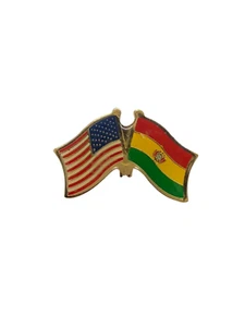 USA und Bolivien Flagge Anstecknadel / USA & Bolivien Pin - Bild 1 von 1