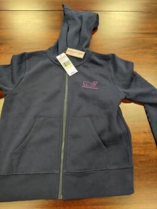 Vineyard Vines Zip Up Hoodie Size M NWT New Lilac Navy - Picture 1 of 3