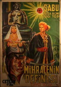 Vintage Turkish release of the serial Sabu nice lithograph poster - Picture 1 of 1