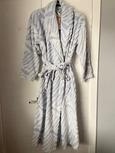 LOVELY BNWT M&S BLUE FLEECE ANIMAL PRINT DRESSING GOWN - M (12-14) - Picture 1 of 4