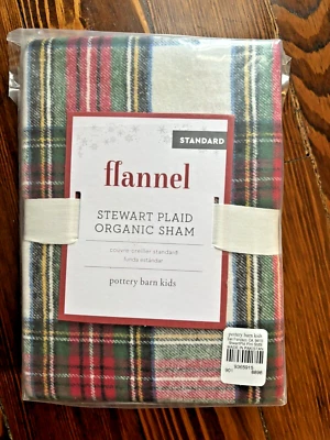 Pottery Barn holiday Disney PLAID Pillow SHAM cover Christmas party Stewart - - Image 1 of 4