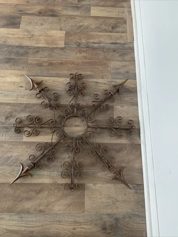 Old Heavy Cast Iron Garden Fence Grate Architecture Salvage Cover