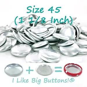Cover Buttons - Size 45 (1 1/8 inch / 28 mm) CHOOSE Back/Quantity Covered Button - Picture 1 of 10