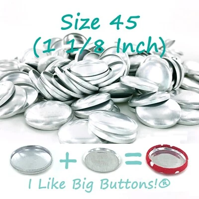 Cover Buttons: Size 45 (1 1/8 inch/28 mm) Pick Back & Quantity, Fabric Buttons - Image 1 of 4