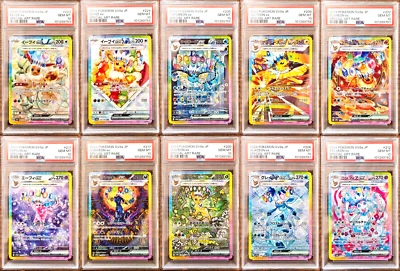 PSA 10 Terastal Festival Eevee Evolutions SAR Complete SEQ Set Pokemon Japanese - Image 1 of 4