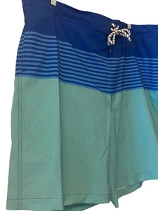 Swim Trunks Shorts Mens Size XXL Striped Pockets Drawstring Lined 9” NWT - Picture 1 of 5