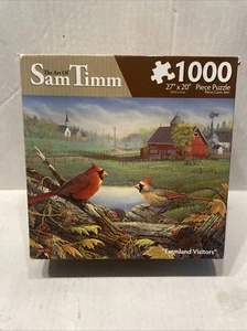 The Art of Sam Timm 1000 Piece Jigsaw Puzzle 'Farmland Visitors' 27"x20" SEALED - Picture 1 of 6