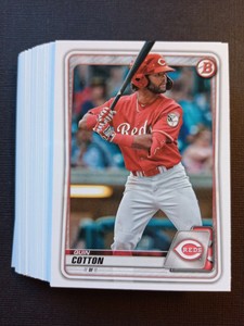 (40x) 2020 Bowman Draft * Reds QUIN COTTON CARDS #BD-104 LOT * qty available