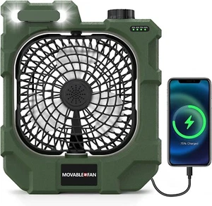 NEW! Locamp Oscillating Camping Light & Fan with Rechargeable Battery Charger - Picture 1 of 10
