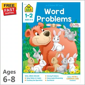 1st 2nd Grade Workbook Math Word Problems Addition Subtraction Graphs Time more - Picture 1 of 7