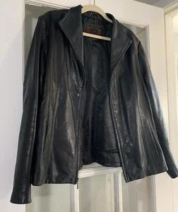 Giacca donna Siena morbida pelle nera tasche full zip taglia XL VEDI DESCRIZIONE - Foto 1 di 12