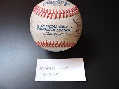   Pelota usada firmada con autógrafo Lynchburg Hillcats Indians MLB 2018 # 3 Foto 1 de 4