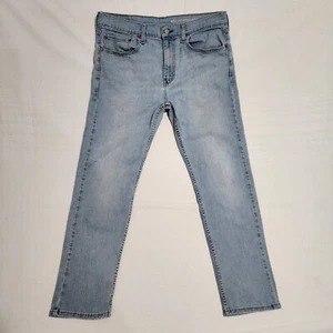 Levis 502 Jeans Mens 34x30 Tapered Leg Slim Straight Light Wash Performance - Picture 1 of 11