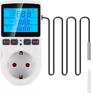 Digital Steckdosenthermostat Thermostat Steckdose Temperaturschalter EU Stecker - Bild 1 von 8