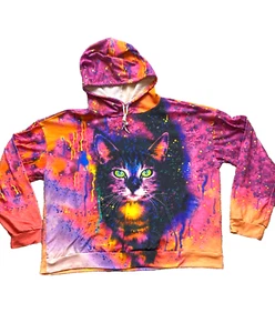 Sudadera Gato 3D Mujer 2XL XXL Arco Iris Gran Tamaño Mascarada Sudadera con Capucha AOP Damas - Imagen 1 de 8