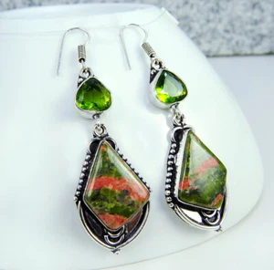 Phänomenale Damenohrringe Filled Sterling Silber 925 Edelstein Peridot,Epidot - Bild 1 von 2
