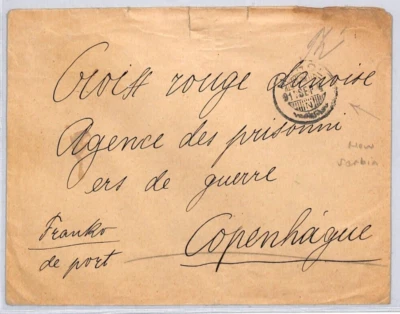 HUNGRÍA/SERBIA PRIMERA GUERRA MUNDIAL POW Cubierta MOHOL 1917 CDS Censor Cruz Roja Danesa Dinamarca RC14 Foto 1 de 4