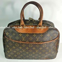 Authentic Louis Vuitton Deauville Monogram Canvas Satchel Hand Bag