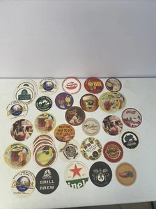 Vintage gemischte Untersetzer Konvolut US Brauereien 30 Teile verschiedene Farben Größen - Bild 1 von 11