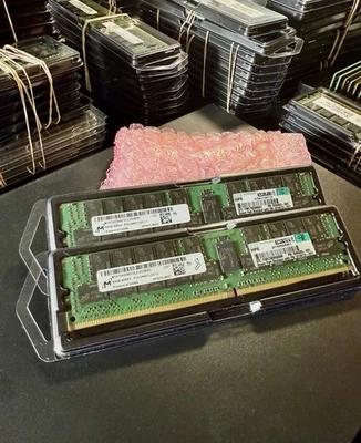 LOT (128gb) PC4-2400 (2x 64gb) Micron HPE Smart Memory ECC LRDIMM - Image 1 of 4