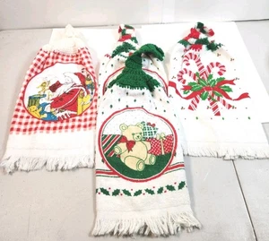 4 Stück Weihnachten hängendes Handtuch Häkeltop Grannycore Vintage 1983_BG - Bild 1 von 24