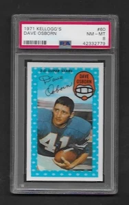 1971 Kellogg's #60 Dave Osborn Minnesota Vikings PSA 8 Nm-Mt - Bild 1 von 2