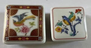 TWO DEL PRADO TRINKET PILL BOXES BIRD DESIGN - Picture 1 of 6