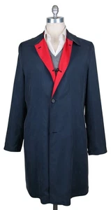 Kiton Navy Blue Reversible Raincoat - 44/54 - (COATX17) - Picture 1 of 4