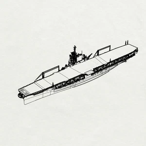SMODEL 1/300 Model Kit USS Midway-Class Aircraft Carrier (CV-41)Midway scafo completo - Foto 1 di 3