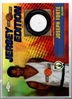 2001-02 Topps Chrome Team topps Jerseys Refractors #TTJF Joseph Forte Jersey /50 - Image 1 of 2