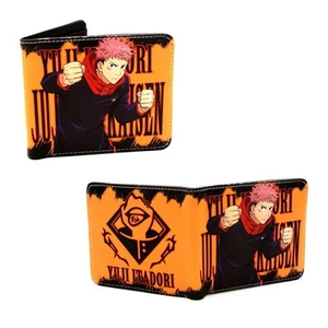 New Yuji Itadori Orange JUJUTSU KAISEN BiFold Wallet Credit Card Billfold - Picture 1 of 2