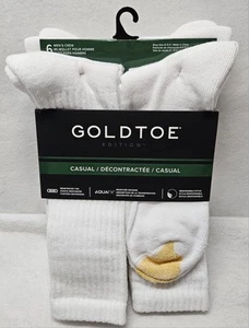 Calcetines acolchados informales GOLDTOE Edition para hombre, paquete de 6, talla de zapato 6-12,5/nuevos - Imagen 1 de 9