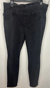 Rock & Republic Fever Pull On Women's Size 16 Black Denim Rx Jegging - Picture 1 of 5