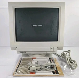 Vintage Philips 7BM713 Professional Monochrome Computer Monitor - New In Box - Afbeelding 1 van 8