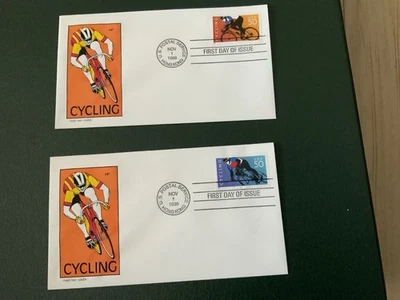 1996 #3119a-b Cycling - 6 House Of Farnam FDCs - Image 1 of 3