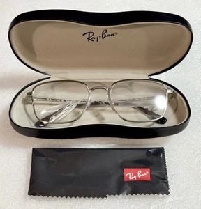 Ray-Ban RX6511 2501 55-19-145 Polished Silver Pillow Eyeglass Frames w/Demo Lens - Picture 1 of 7