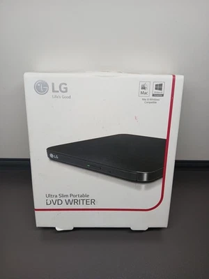 LG Ultra Slim Portable External Drive DVD Writer for SP80NB80 Windows PC Mac - Image 1 of 3