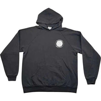 Screen Stars Hoodie XL Mens Black Cotton VTG Raw Side Authority Of The State 90s - image 1 of 4