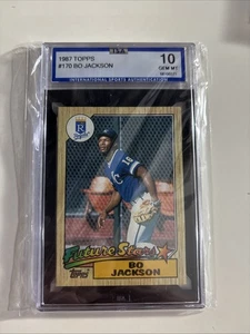 1987 Topps Future Stars Bo Jackson #170 (RC) ISA 10 Gem Mint - Picture 1 of 3