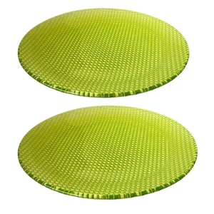 Villeroy & Boch Colour Buffet Charger Plate Green 12” Crystal Glass Set Of 2 - Picture 1 of 7