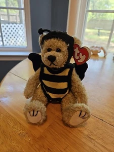 TY Beezee Attic Treasures Collectible Beanie Baby 1993 Bee Costume Bear Vtg #A - Picture 1 of 1